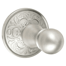 2-3/4" Traditional Ribbon and Reed Rosette Single Hook, French Antique Main - Image