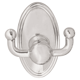 4" Traditional Neos Rosette Double Hook, Flat Black Main - Image