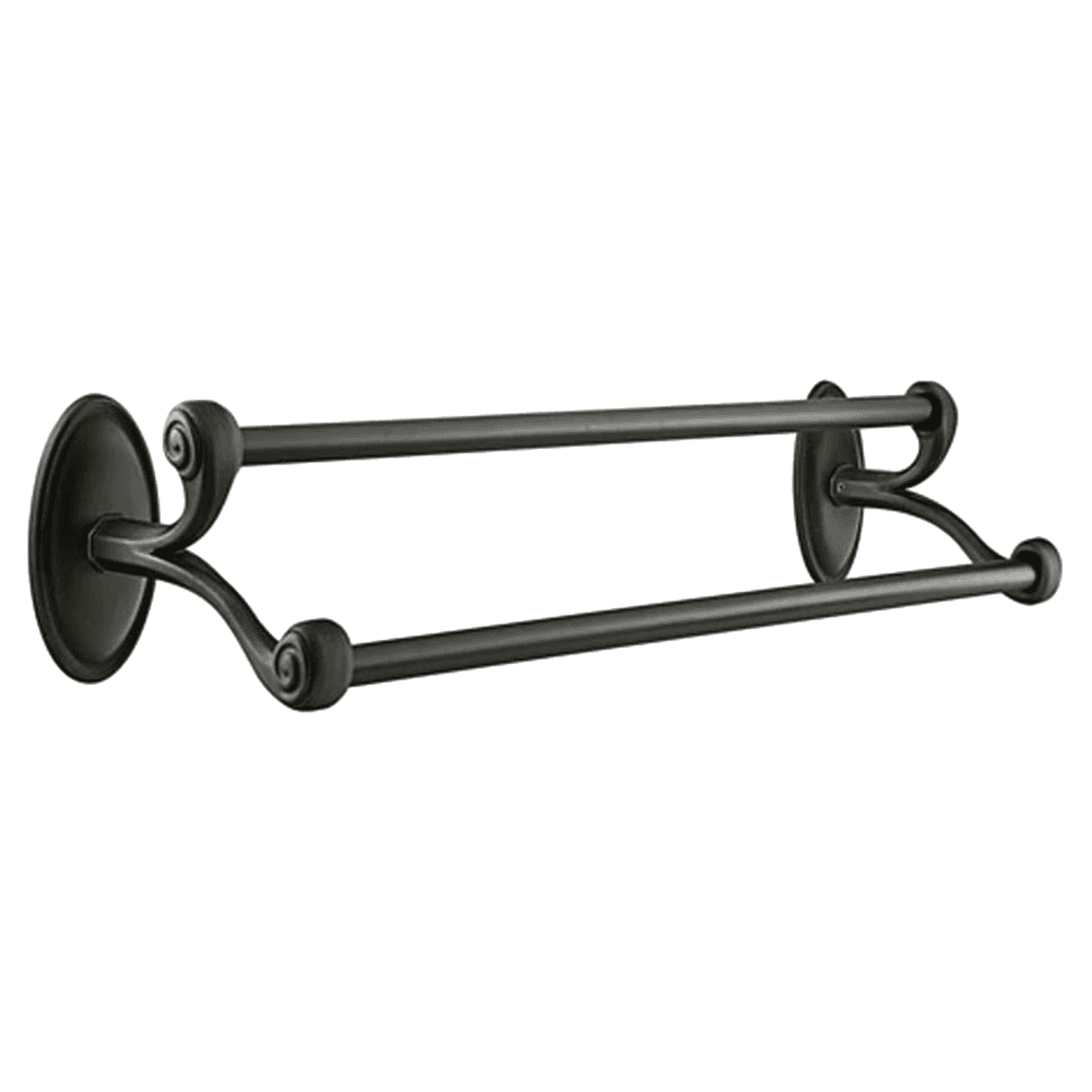 2708114FB 18" Tuscany Bronze Double Towel Bar, Flat Black Bronze Main - Image