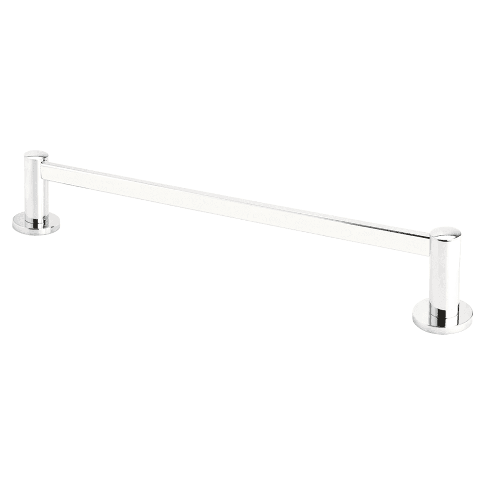 2802309US26 30" Modern Regular Rosette Towel Bar, Polished Chrome Main - Image