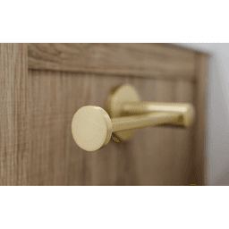 6-3/8" Modern Regular Rosette Brass Bar Paper Holder, Polished Chrome Alt 1 - Image