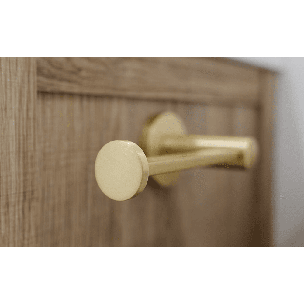 6-3/8" Modern Neos Rosette Brass Bar Paper Holder, Flat Black Alt 1 - Image