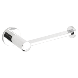 6-3/8" Modern Rectangle Rosette Brass Bar Paper Holder, Polished Chrome Main - Image