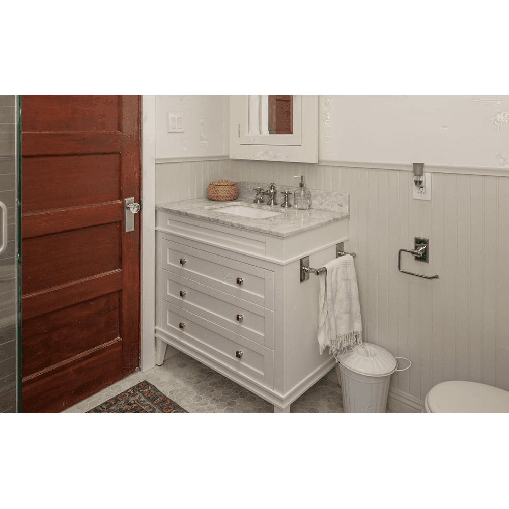 6-7/8" Transitional Small Disk Rosette Brass Bar Paper Holder, Polished Nickel Alt 1 - Image