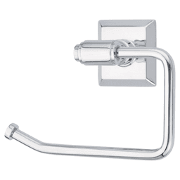 6-7/8" Transitional Quincy Rosette Brass Bar Paper Holder, Satin Nickel Main - Image