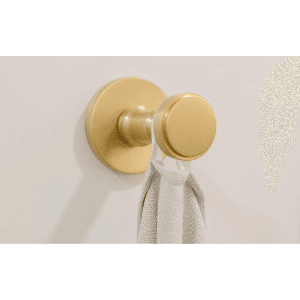 3" Transitional Wilshire Rosette Single Hook, Unlacquered Brass Alt 1 - Image
