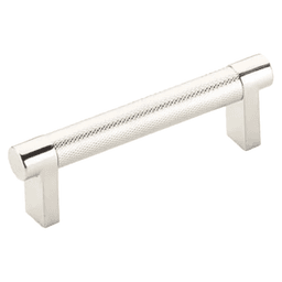 3-1/2" Select Rectangular Knurled Cabinet Pull, Polished Nickel/Satin Copper Main - Image