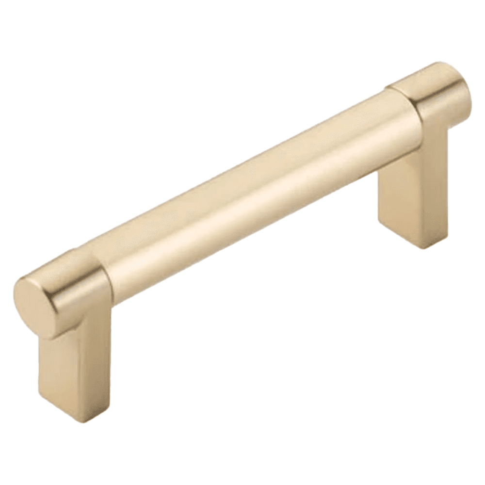 3-1/2" Select Rectangular Stem Smooth Cabinet Pull, Satin Nickel/Satin Brass Main - Image