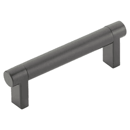 3-1/2" Select Rectangular Smooth Cabinet Pull ,Flat Black Main - Image