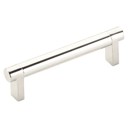 4" Select Rectangular Stem Smooth Cabinet Pull, Polished Chrome/Polished Nickel Main - Image
