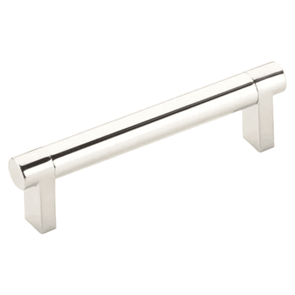 4" Select Rectangular Stem Smooth Cabinet Pull, Satin Copper/Polished Nickel Main - Image