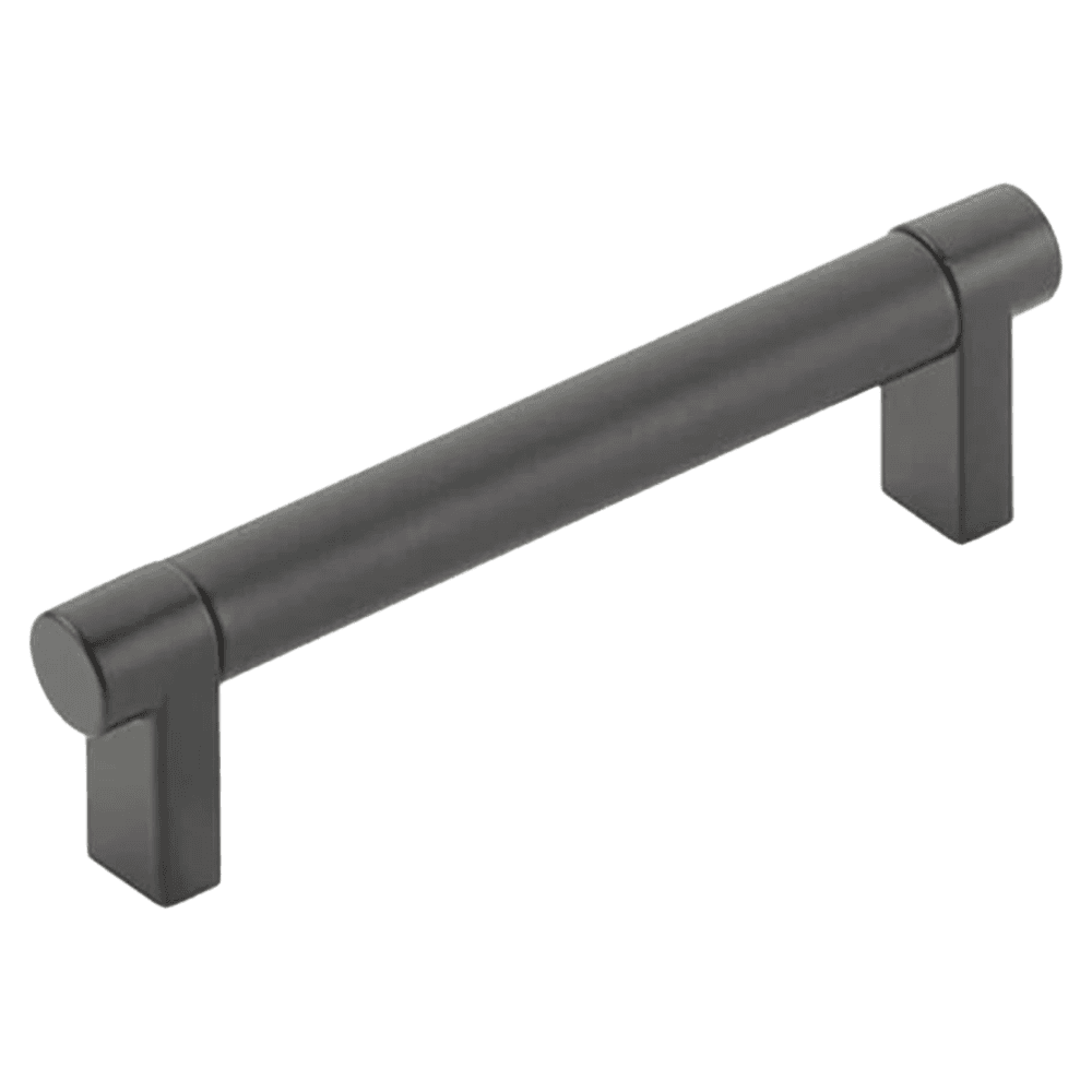 4" Select Rectangular Stem Smooth Cabinet Pull, Polished Chrome/Flat Black Main - Image