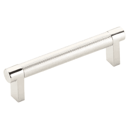 4" Select Rectangular Stem Knurled Cabinet Pull, Polished Nickel/Satin Copper Main - Image