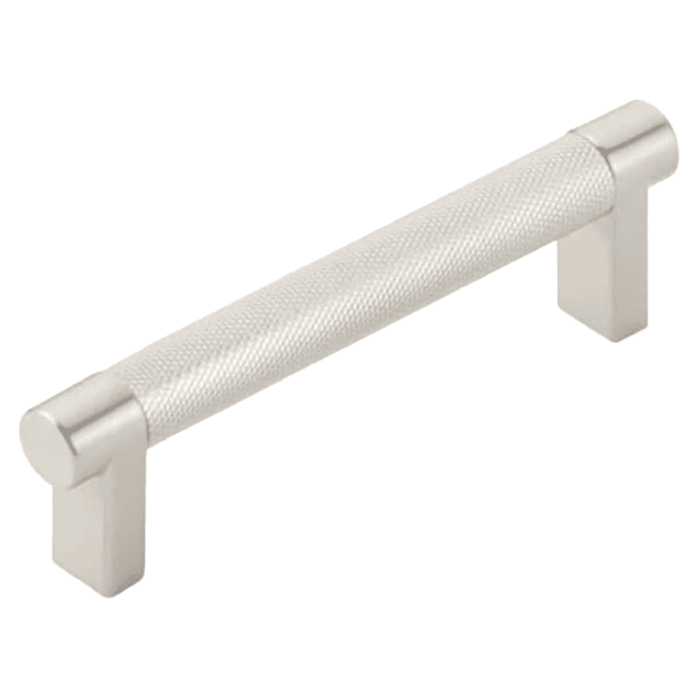 4" Select Rectangular Stem Knurled Cabinet Pull, Satin Nickel/Satin Copper Main - Image