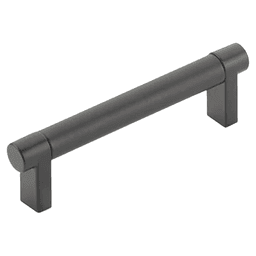 4" Select Rectangular Smooth Cabinet Pull ,Flat Black Main - Image