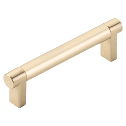 4" Select Rectangular Smooth Cabinet Pull ,Satin Brass Main - Image