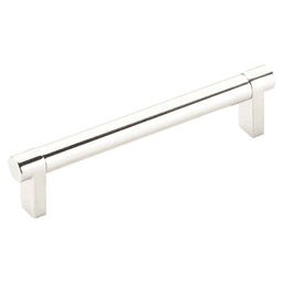 5" Select Rectangular Stem Smooth Cabinet Pull, Oil Rubbed Bronze/Polished Nickel Main - Image