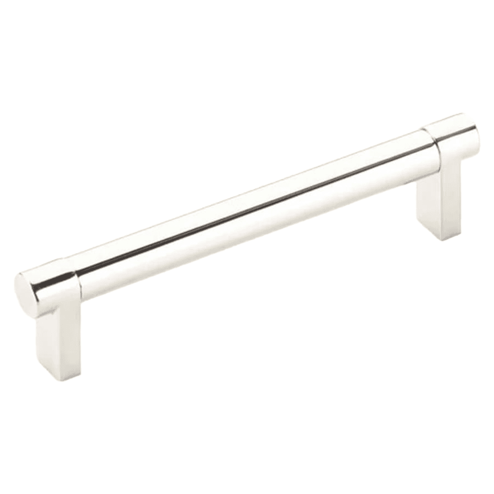 5" Select Rectangular Stem Smooth Cabinet Pull, Satin Nickel/Polished Nickel Main - Image