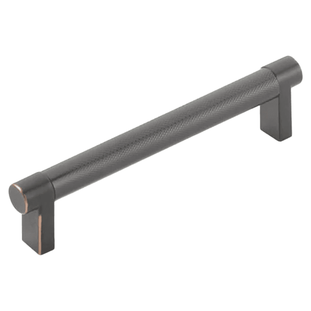 5" Select Rectangular Stem Knurled Cabinet Pull, Oil Rubbed Bronze/Satin Copper Main - Image