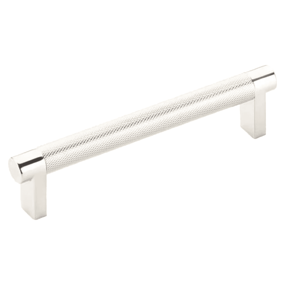 5" Select Rectangular Stem Knurled Cabinet Pull, Polished Nickel/Satin Copper Main - Image