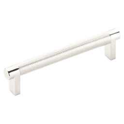5" Select Rectangular Stem Knurled Cabinet Pull, Polished Nickel/Satin Copper Main - Image