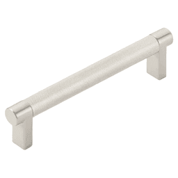 5" Select Rectangular Stem Knurled Cabinet Pull, Satin Nickel/Satin Copper Main - Image