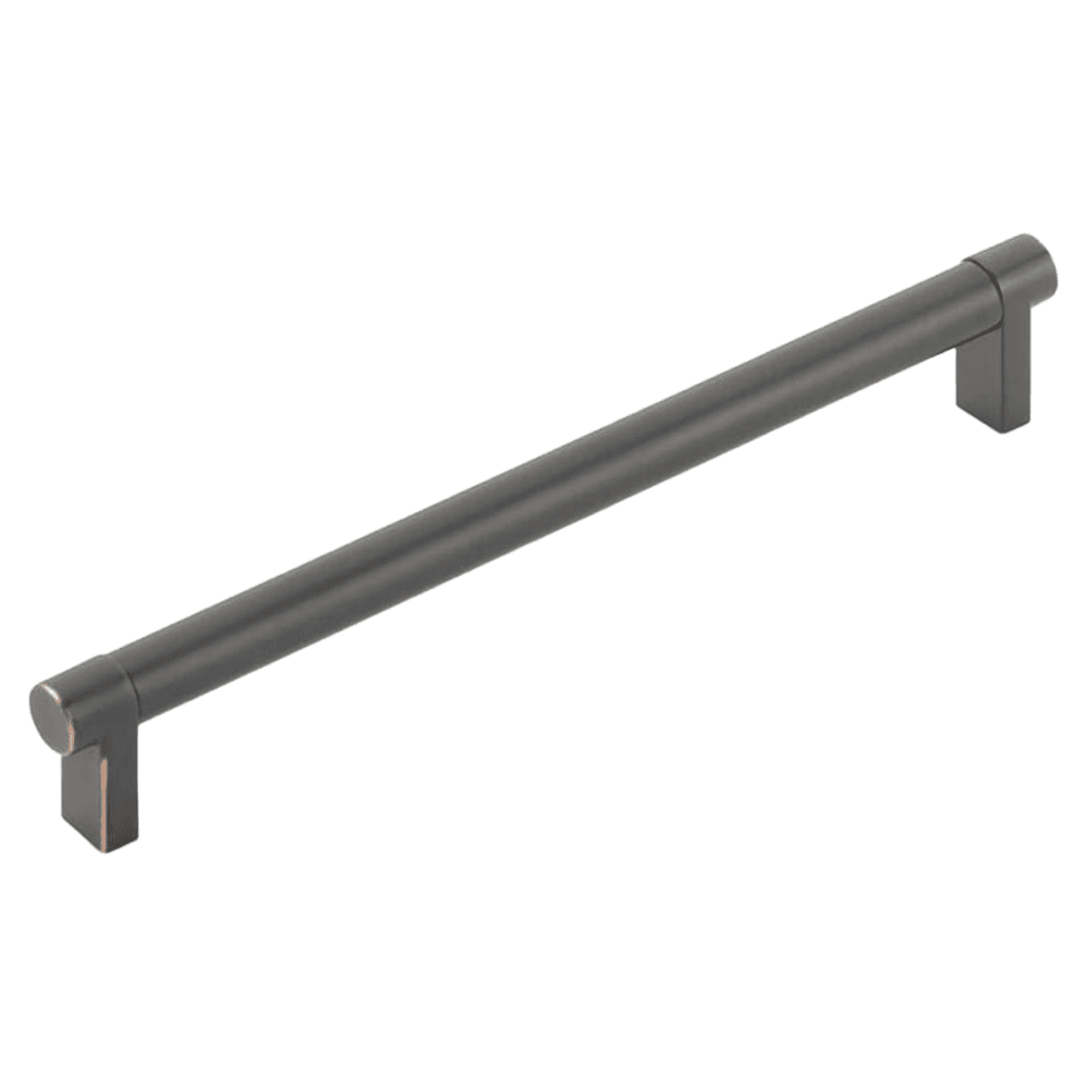 8" Select Rectangular Stem Smooth Cabinet Pull, Satin Nickel/Oil Rubbed Bronze  Main - Image