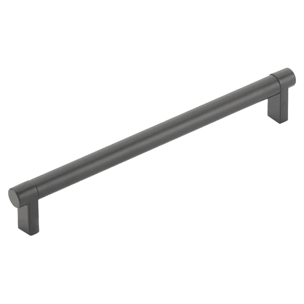 8" Select Rectangular Stem Smooth Cabinet Pull, Satin Brass/Flat Black Main - Image