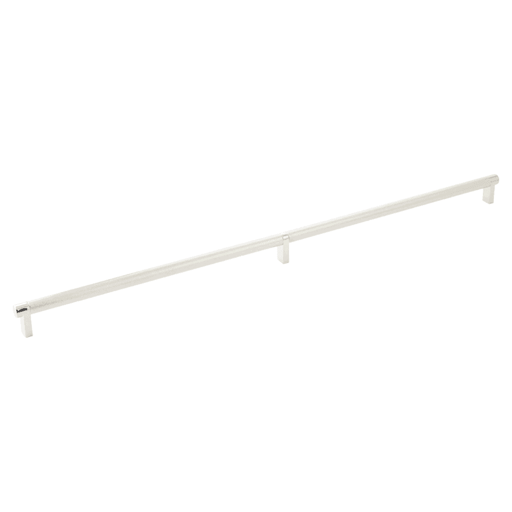 8" Select Rectangular Stem Knurled Cabinet Pull, Polished Nickel/Satin Copper Main - Image