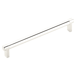 8" Select Rectangular Smooth Cabinet Pull ,Polished Nickel Main - Image