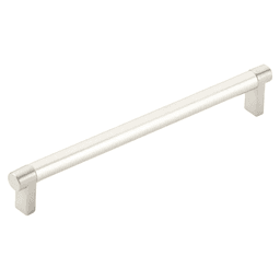 8" Select Rectangular Smooth Cabinet Pull ,Satin Nickel Main - Image