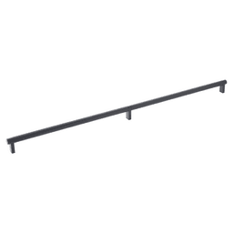 8" Select Rectangular Stem Knurled Cabinet Pull, Flat Black/Satin Copper Main - Image