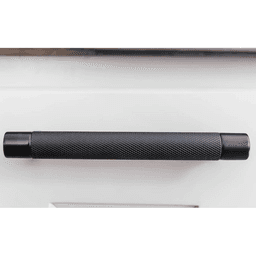 3-1/2" Select Rectangular Stem Smooth Cabinet Pull, Flat Black/Polished Chrome Alt 3 - Image