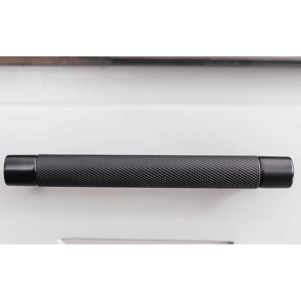 6" Select Rectangular Stem Smooth Cabinet Pull, Satin Brass/Flat Black Alt 3 - Image