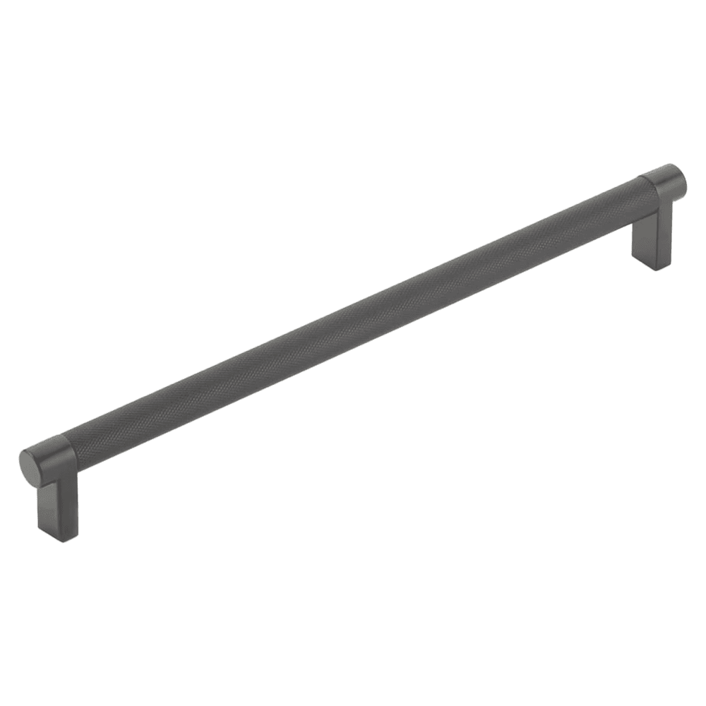 10" Select Rectangular Knurled Cabinet Pull, Flat Black/Satin Copper Main - Image