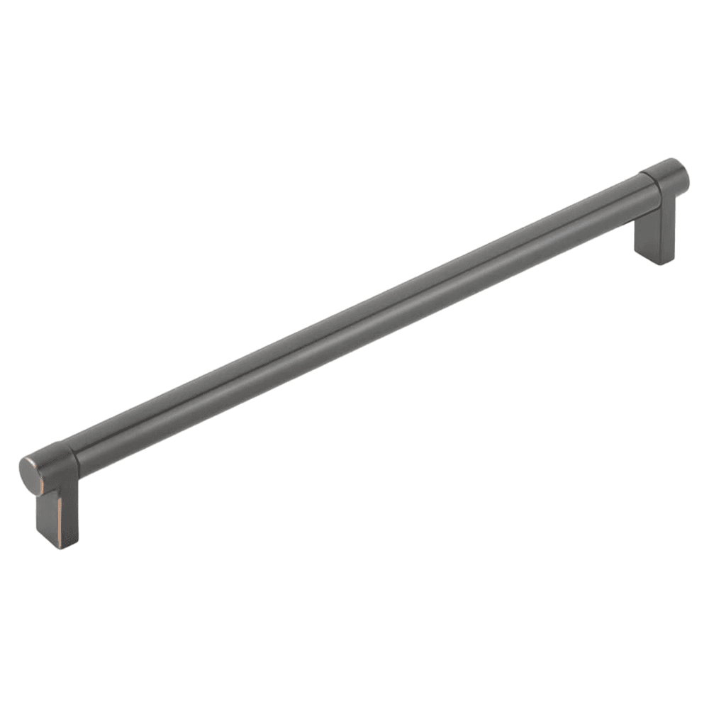 10" Select Rectangular Stem Smooth Cabinet Pull, Satin Brass/Oil Rubbed Bronze  Main - Image