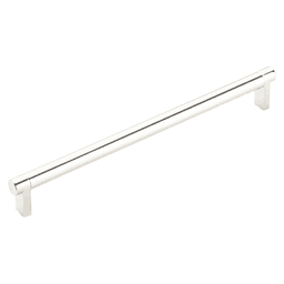 10" Select Rectangular Stem Smooth Cabinet Pull, Satin Brass/Polished Nickel Main - Image
