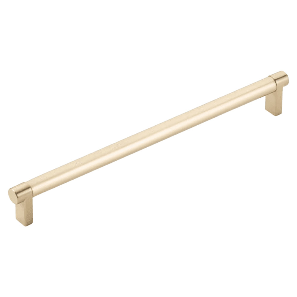 10" Select Rectangular Stem Smooth Cabinet Pull, Satin Brass/Satin Brass Main - Image