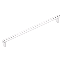 12" Select Rectangular Stem Smooth Cabinet Pull, Oil Rubbed Bronze/Polished Chrome Main - Image