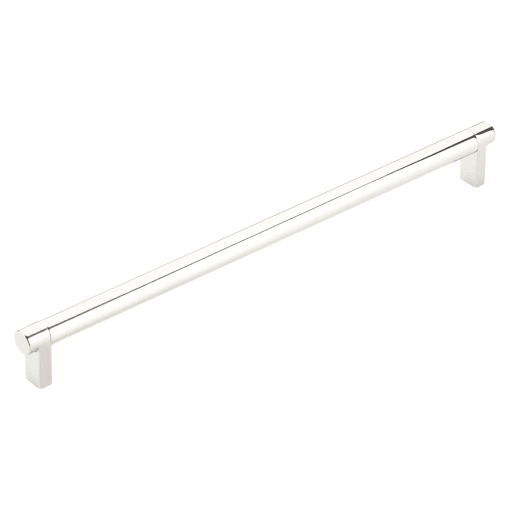 12" Select Rectangular Stem Smooth Cabinet Pull, Polished Nickel/Polished Nickel Main - Image