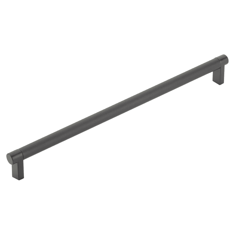 12" Select Rectangular Knurled Cabinet Pull, Flat Black/Satin Copper Main - Image