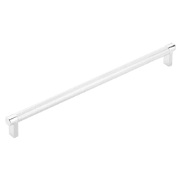 12" Select Rectangular Knurled Cabinet Pull, Polished Chrome/Satin Copper Main - Image