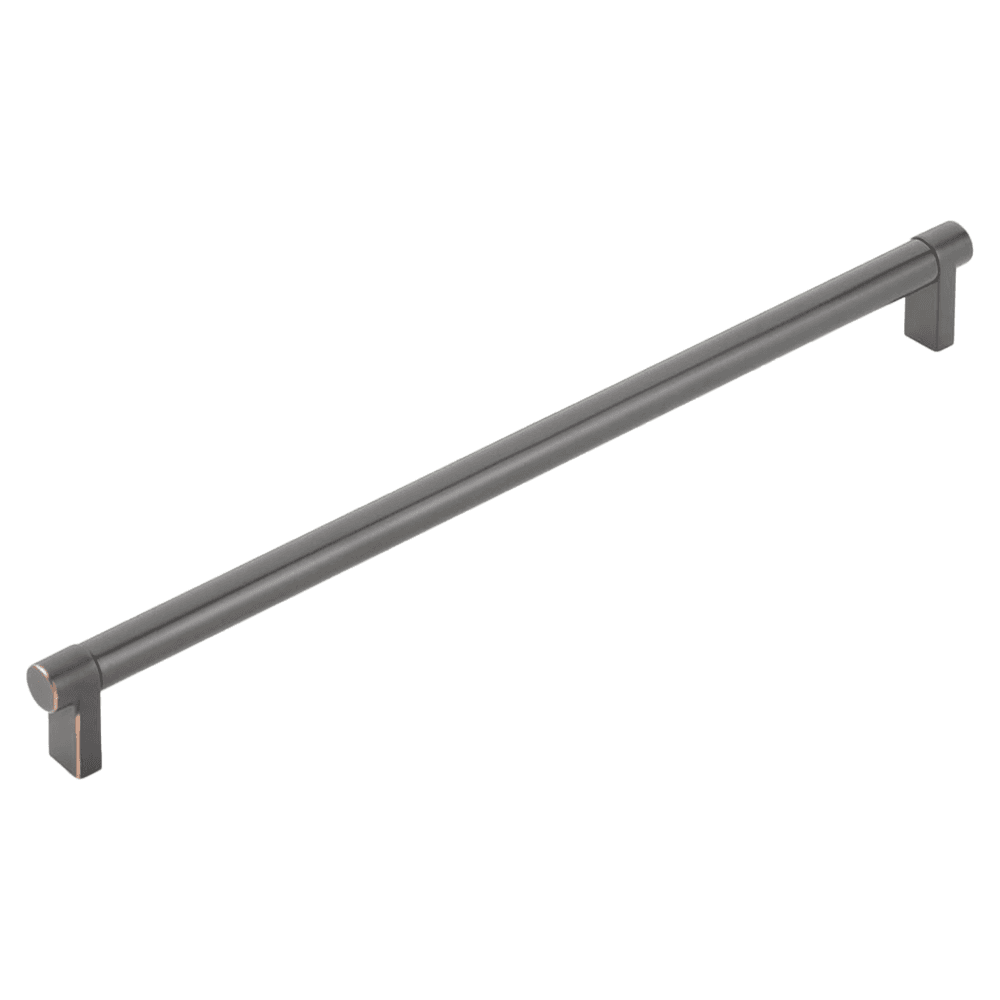 12" Select Rectangular Stem Smooth Cabinet Pull, Polished Chrome/Oil Rubbed Bronze  Main - Image