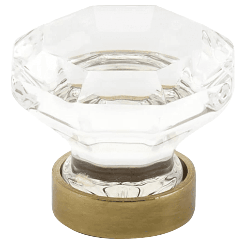 1-1/4" Old Town Glass Cabinet Knob, Flat Black Main - Image