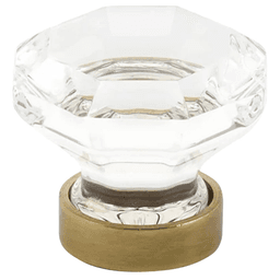 1-1/4" Old Town Glass Cabinet Knob, Flat Black Main - Image