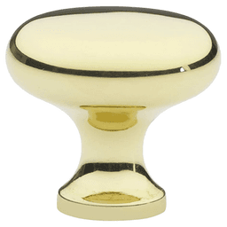 1" Providence Cabinet Knob, Unlacquered Brass Main - Image