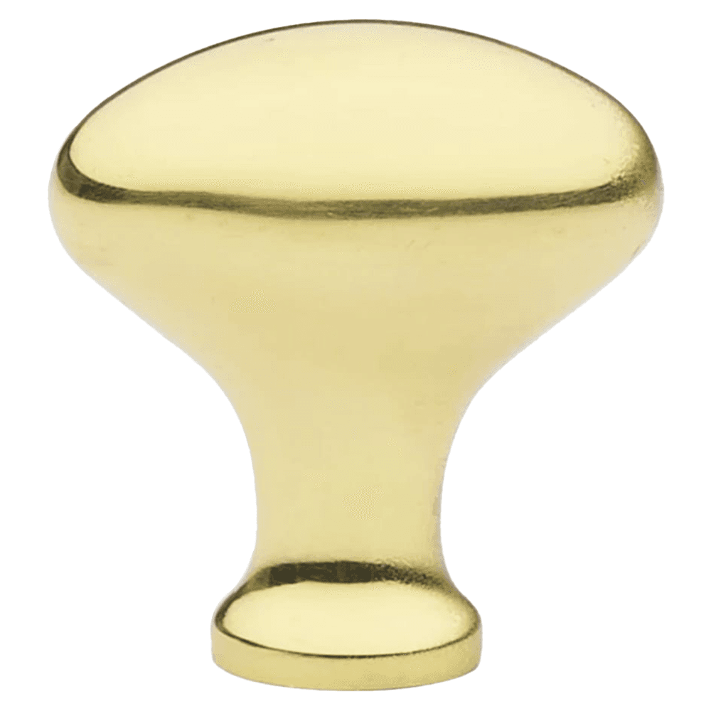 1" Egg Cabinet Knob, Polished Brass Main - Image