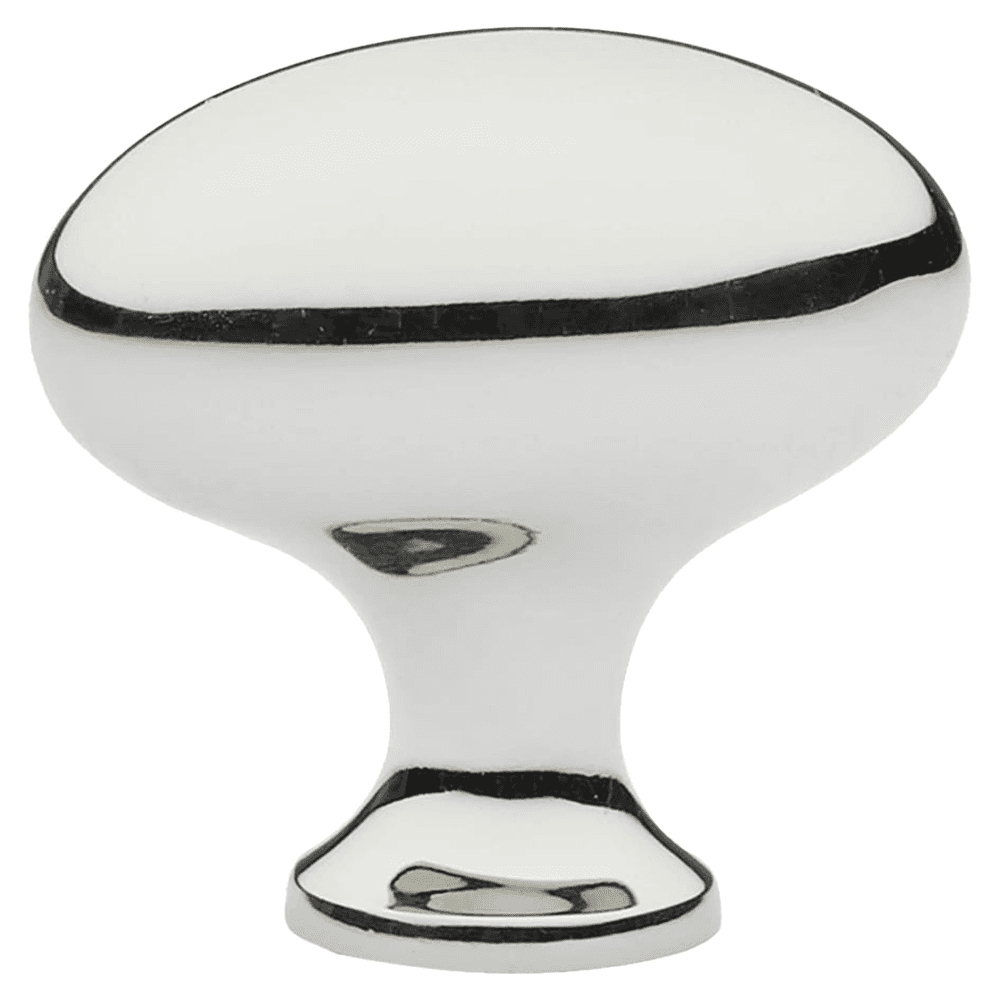 1" Egg Cabinet Knob, Unlacquered Brass Main - Image