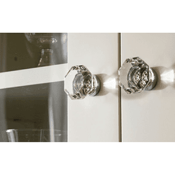 1" Old Town Glass Cabinet Knob, Flat Black Alt 1 - Image
