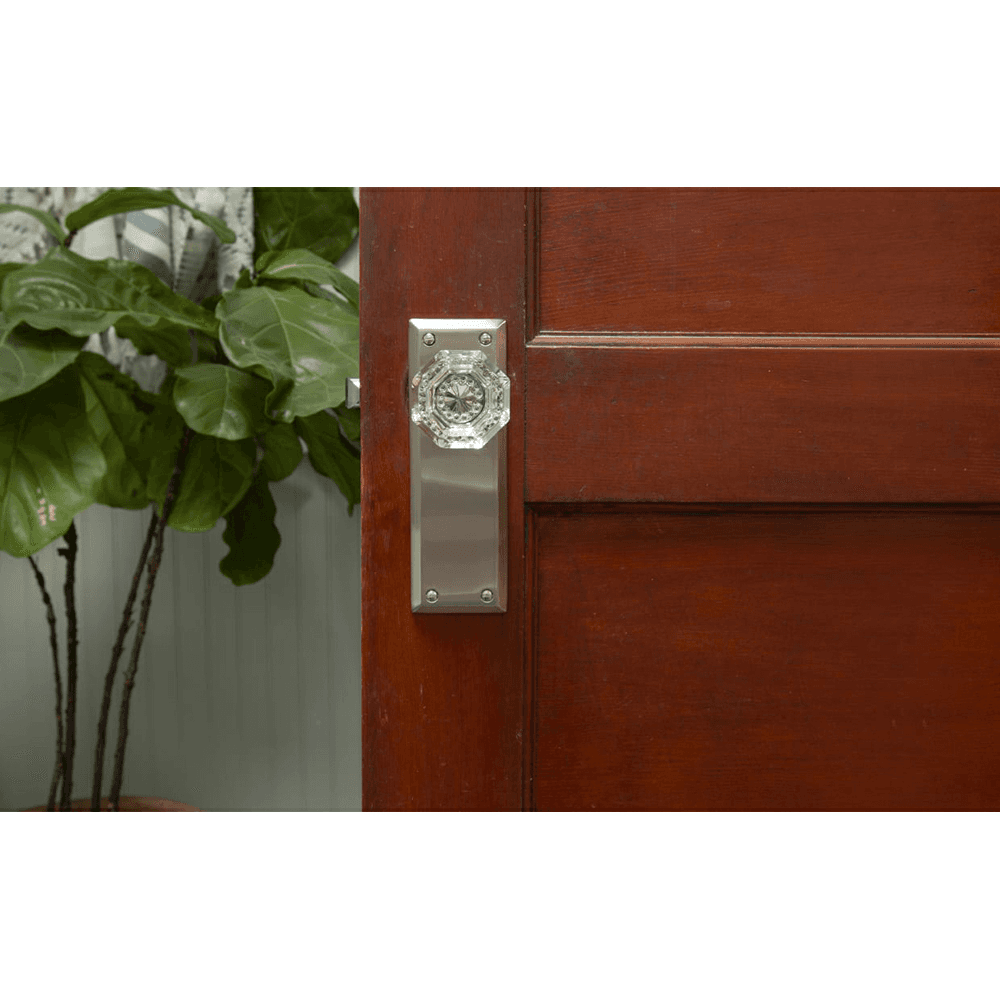 1-3/4" Old Town Glass Wardrobe Cabinet Knob, Flat Black Alt 2 - Image